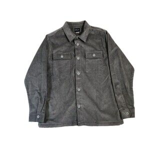 Valor Collective Mens L Corduroy Shirt Jacket Gray NWT Cali Skater Logo 100% Cot